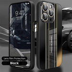 Case For iPhone Fashion Sports Car Style Glass Lens Film Business Shockproof