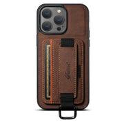 Case For iPhone Leather Card Holder Wrist Bank Card Wallet Shockproof - Dluxeries