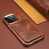 Case For iPhone Luxury Cowhide Leather Card Holder Magnetic Wallet Plating Shell Shockproof - Dluxeries