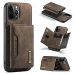 Case For IPhone Magnetic Detachable Card Holder Leather Wallet