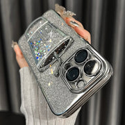 Case For iPhone Luxury Lens Glass Glitter Transparent Silicon Soft - Dluxeries