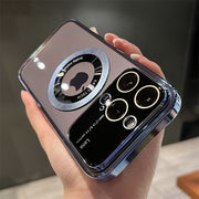 Case Luxury Transparent for iPhone Magnetic Charger Cover - Dluxeries