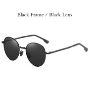Folding Polarized Sunglasses Classic Round Lens Men - Dluxeries