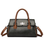 High Quality Soft Leather Vintage Women Handbag