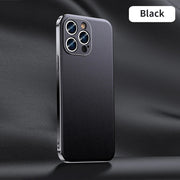 Luxury plating Genuine leather Case For iPhone Lens protective - Dluxeries