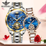 Original Couple Watch Automatic Mechanical Wristwatch for Men and  Women Luxury Sapphire Mirror