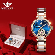 Original Mechanical Watch for Women Ceramic Strap Sapphire Crystal Luxury Wrist - Dluxeries